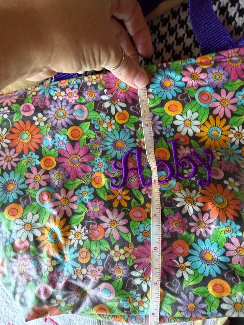 Abby Embroidered Terry Burpcloths with Waterproof Floral Tote